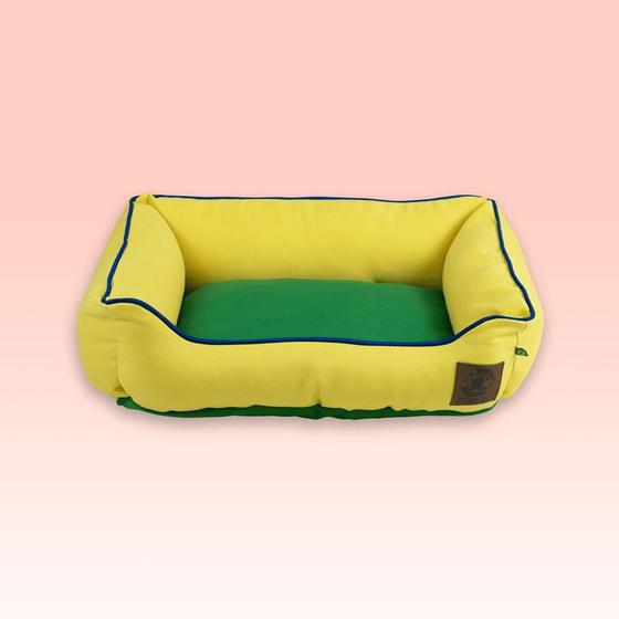 Imagem de Cama para Cachorro Mabuu Pet - Copa do Mundo - Amarelo e Verde - P