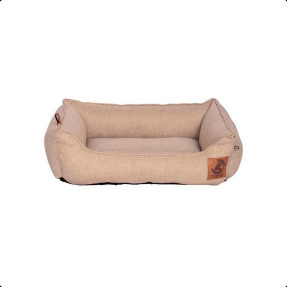 Imagem de Cama Para Cachorro Mabuu Pet - Linho Creme - Tamanho P 60x50Cm