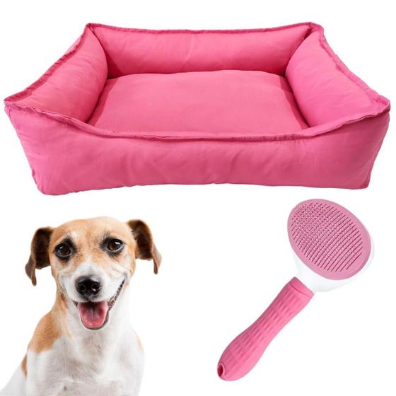 Imagem de Cama Para Pet Retangular M Tactel Com Zíper Com Rasqueadeira