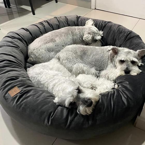 Imagem de Cama para Pets Cães e Gatos Nuvem Veludo G 70x70