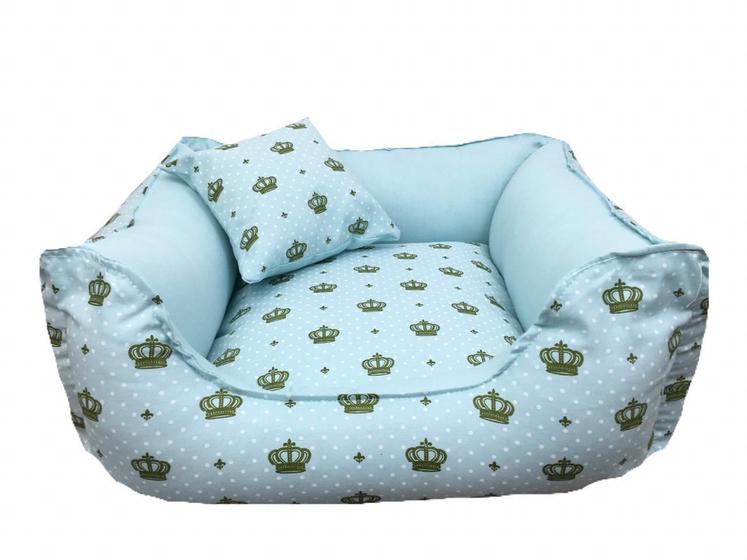 Imagem de Cama Pet 45X45Cm Porte Pequeno Capa Lavável - Coroa Verde