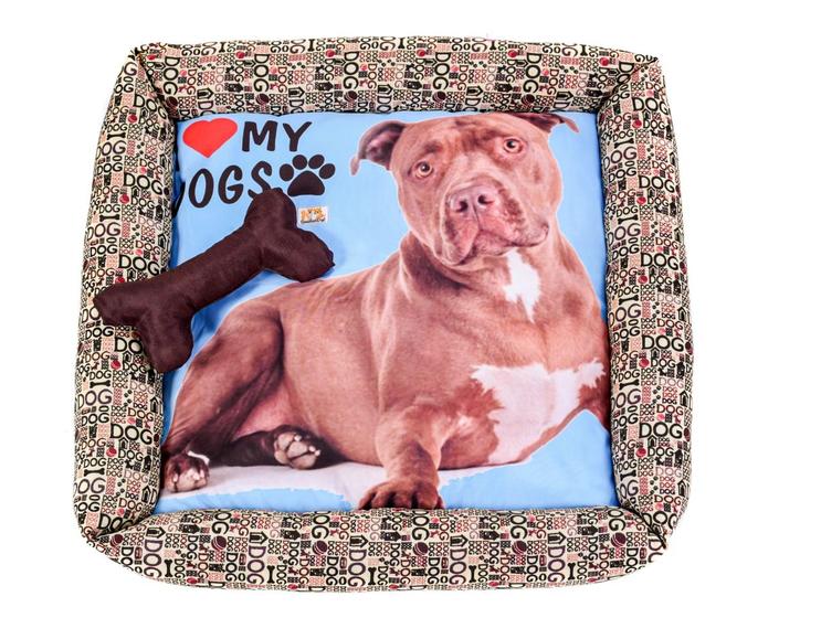 Imagem de Cama Pet ComfortPet Extra Grande Pitbull Azul