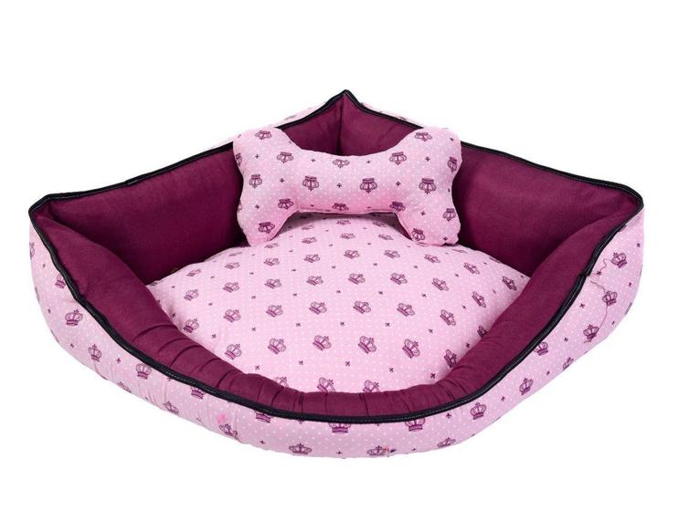 Imagem de Cama Pet de Canto Luna Top Extra Grande Realeza Rosa - ComfortPet