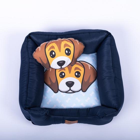 Imagem de Cama Pet Luxo Personalizada Para Cachorro Femea e Macho 60cm