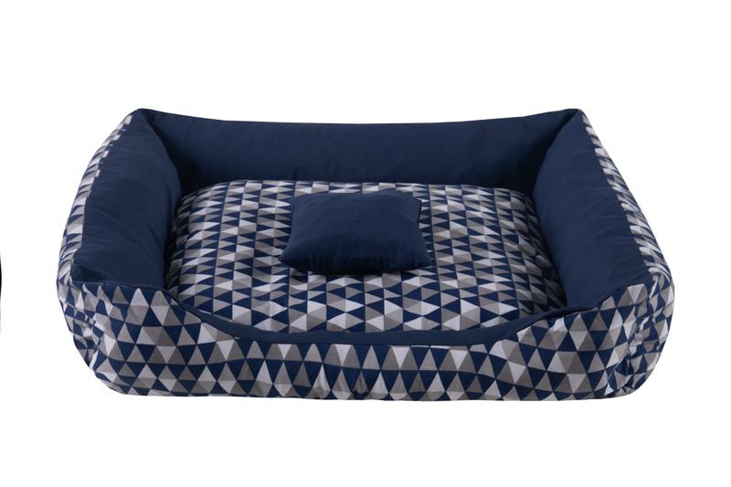 Imagem de cama pet medio 60 x 50 caminha para cachorro fundo impermeavel com ziper toda volta