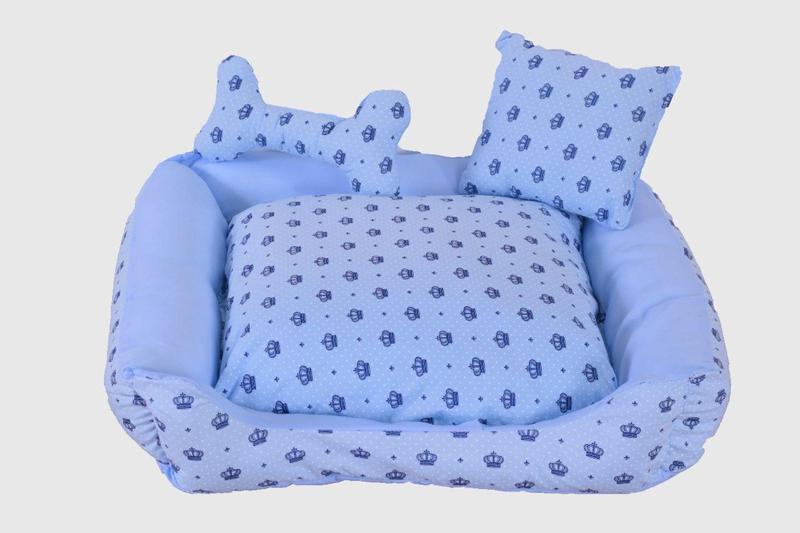 Imagem de Cama Pet Onix Grande Realeza Azul - ComfortPet