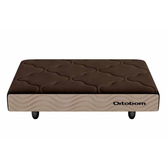 Imagem de Cama Pet Ortobom Camurça Bege p/ Cães e Gatos 45x65x13