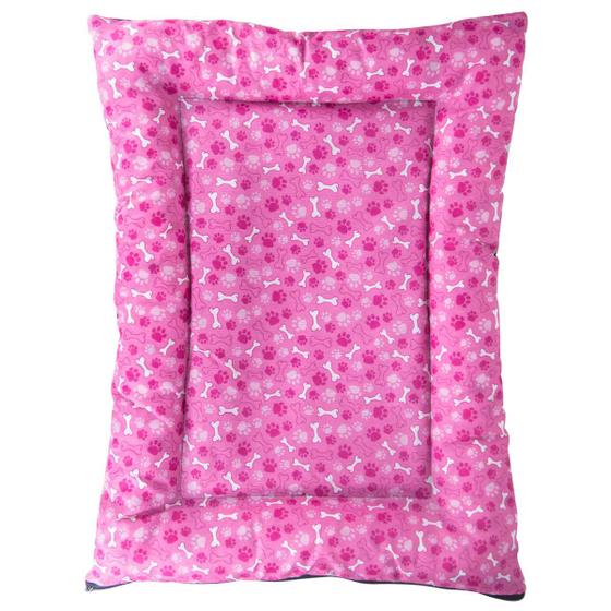 Imagem de Cama Pet Para Cachorro e Gato 80x60 Grande Lavavel Com Ziper Colchonete JN Pet