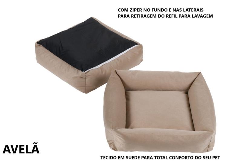 Imagem de Cama pet quadrada dupla face em suede dupla face de 0,50 /0,40/12 cm