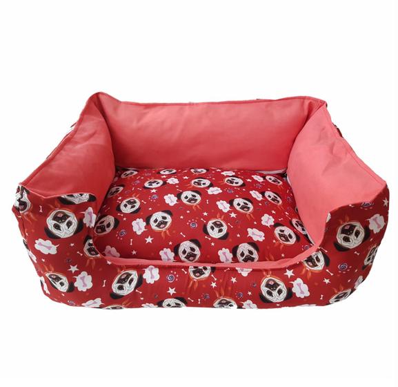 Imagem de Cama Pet Quadrada N1 c/ Zíper Totalmente Lavável 53x40x22cm