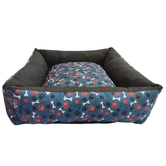 Imagem de Cama Pet Quadrada Pelúcia Caminha Nuvem Cachorros E Gatos Acolchoada Antiderrapante Deluxe