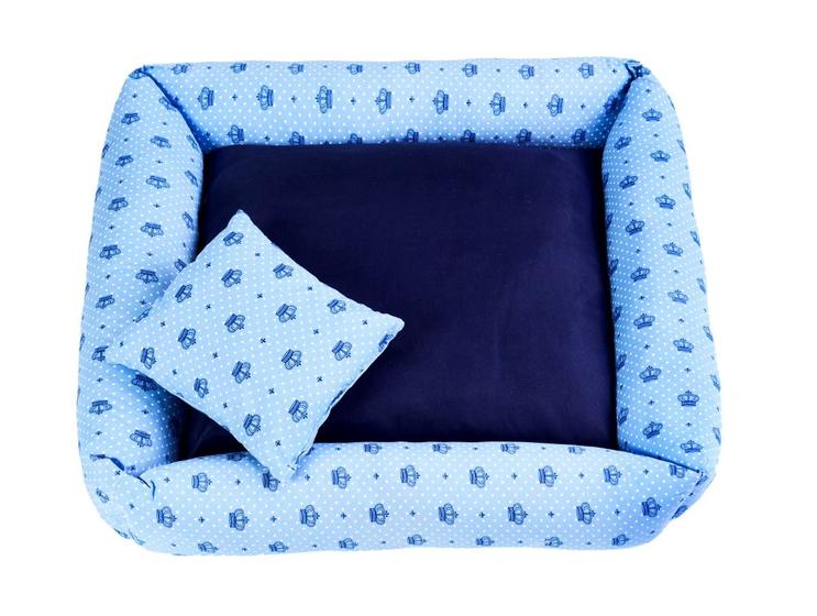 Imagem de Cama Pet Simples Top Média Realeza Azul