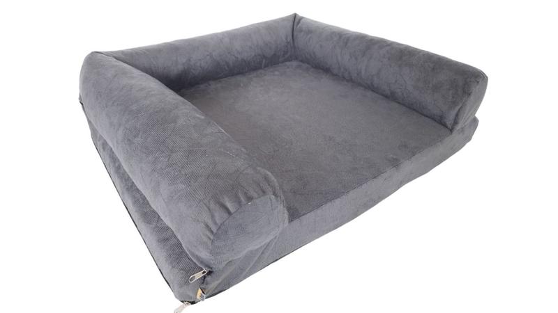 Imagem de Cama Pet Sofá Tamanho M 65x55 Cm Cinza 100% Lavável