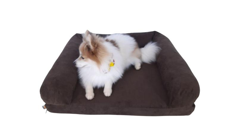 Imagem de Cama Pet Sofá Tamanho M 65x55 Cm Marrom 100 Lavável