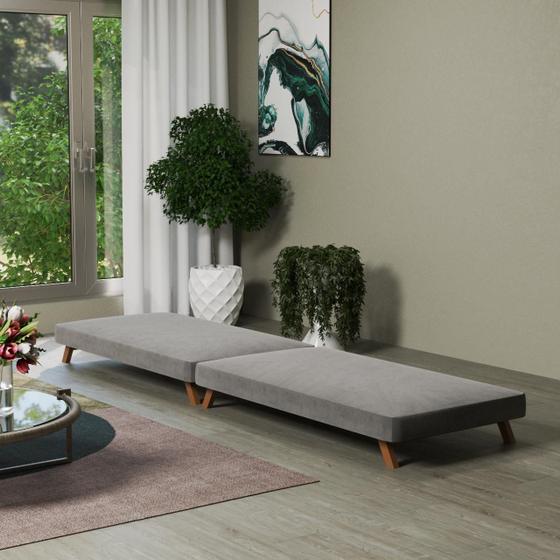 Cama Portátil Dobrável Solteiro 0,90x1,90 Cinza -C/Colchão Embutido Menor preço em Cama Portátil Dobrável Solteiro 0,90x1,90 Cinza -C/Colchão Embutido