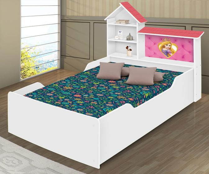 Imagem de Cama Quarto Infantil Criança Lilly Branco/Rosa