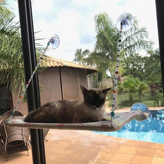 Cama Rede De Janela Para Gatos! Cama Suspensa Au Au Miau Company