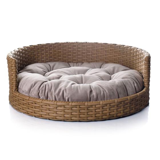 Cama Redonda Cachorro/Gato Pequeno/Médio Até 12kg 65x65Cm Fibra Sintética Veludo Nude - BedFurPets Menor preço em Cama Redonda Cachorro/Gato Pequeno/Médio Até 12kg 65x65Cm Fibra Sintética Veludo Nude - BedFurPets