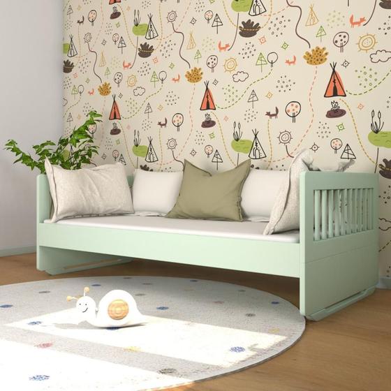 Imagem de Cama Sofá  Infantil Neo Timber Verde