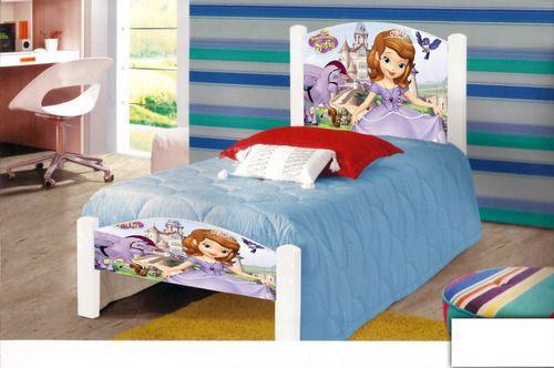 Imagem de Cama Solt Adesivada Sofia Com  2 Grade D Proteção E Colchão