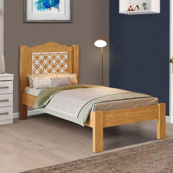 Imagem de Cama Solteiro 100% MDF Cinamomo Off White