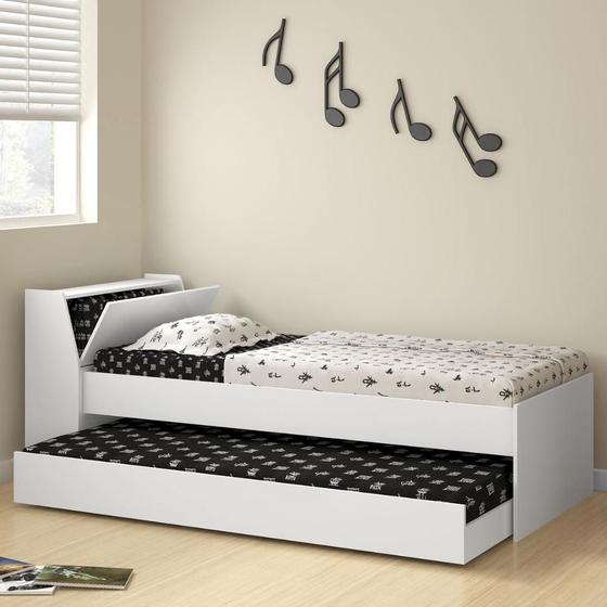 Cama Solteiro Bicama Ditália BB-28 Branco Menor preço em Cama Solteiro Bicama Ditália BB-28 Branco