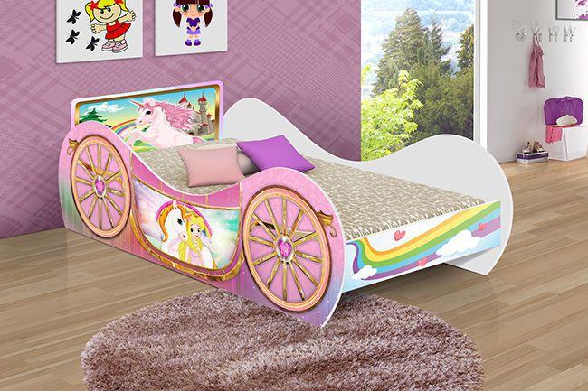 Imagem de Cama Solteiro Carruagem Unicornio, Moveis De Menina