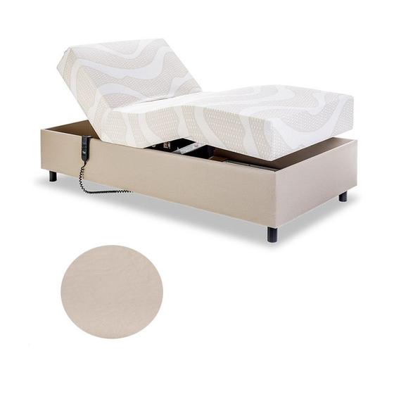 Imagem de Cama Solteiro Centauro Corano Bufalo Areia 97x205x64 Pilati