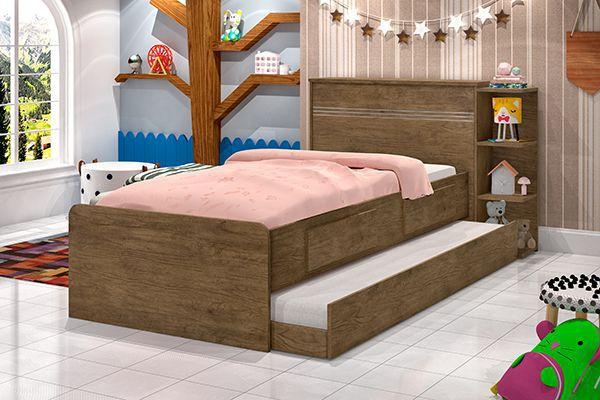 Cama Solteiro Com Bau e Cama Auxiliar Jade - Madeira Jequitiba Menor preço em Cama Solteiro Com Bau e Cama Auxiliar Jade - Madeira Jequitiba