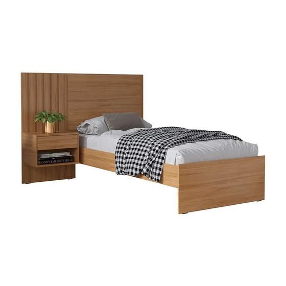 Imagem de Cama Solteiro com Mesa de Cabeceira Zara Camaru