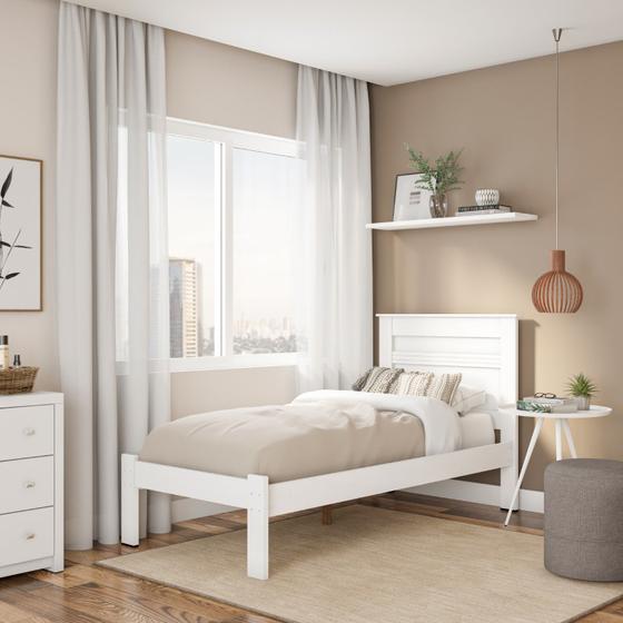 Cama Solteiro Dallas II 13200 Branca Tebarrot Menor preço em Cama Solteiro Dallas II 13200 Branca Tebarrot
