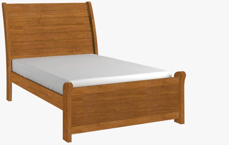 Imagem de Cama Solteiro estrutura em MDF design moderno - Siena-Nature - Bianchi Móveis