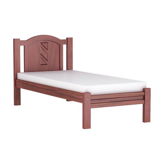 Cama Solteiro Flex Grécia Mogno para Colchão 78 cm ou 88 cm Madeira Maciça Pinus - Cavazotto Menor preço em Cama Solteiro Flex Grécia Mogno para Colchão 78 cm ou 88 cm Madeira Maciça Pinus - Cavazotto