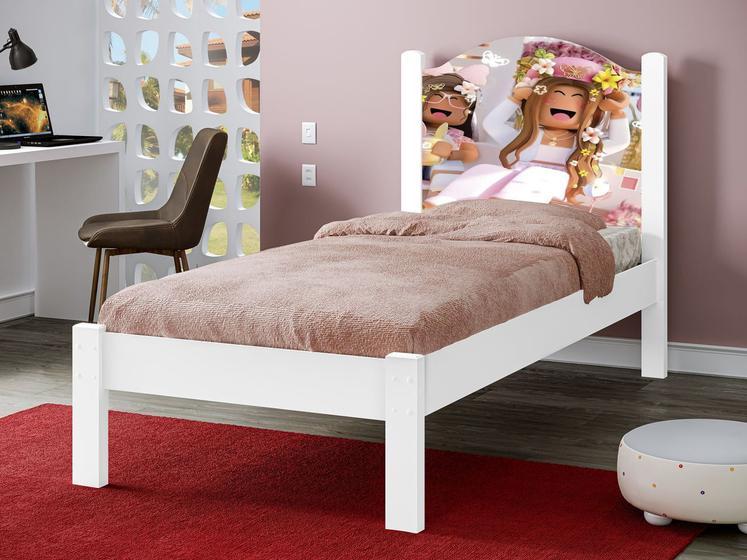 Cama Solteiro Infantil Adesivada Menina Gamer RbX Menor preço em Cama Solteiro Infantil Adesivada Menina Gamer RbX