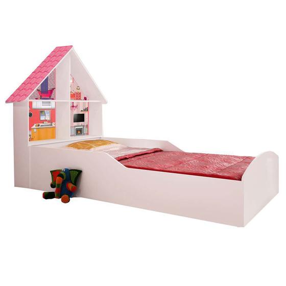 Cama Solteiro Infantil Gelius Casinha Branco Menor preço em Cama Solteiro Infantil Gelius Casinha Branco