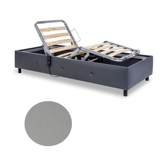 Imagem de Cama Solteiro Motorizada Velutto Visono 100x209x44 cm Pilati