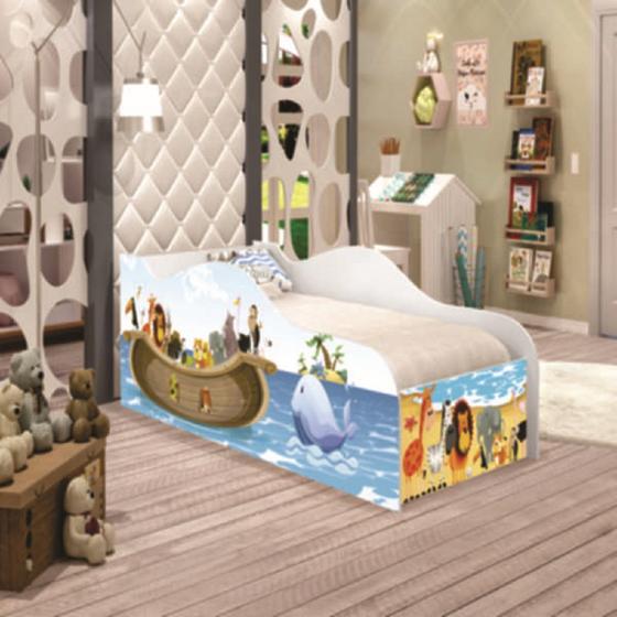 Imagem de Cama Solteiro Novo Arca de Noé Com Colchão, Quarto Infantil