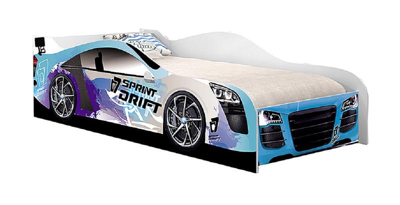 Imagem de Cama Solteiro NOVO Carrinho Drift Azul Infantil