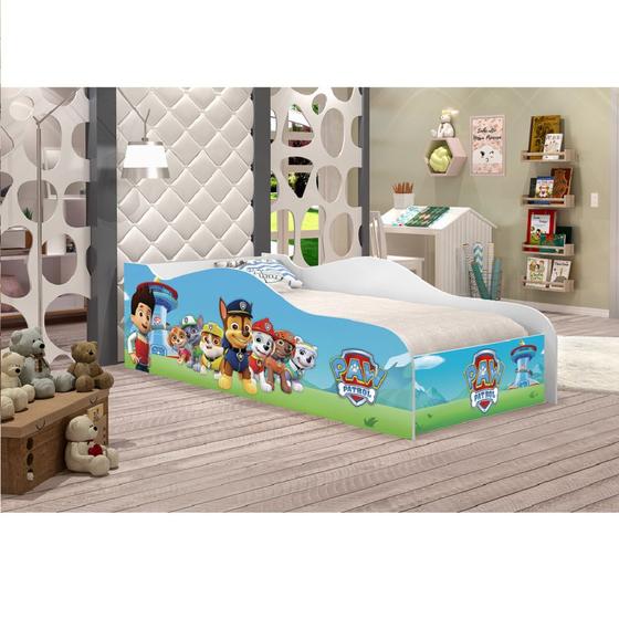 Cama Solteiro Novo Patrulha Canina Com Colchão, Quarto Infantil Menor preço em Cama Solteiro Novo Patrulha Canina Com Colchão, Quarto Infantil