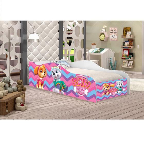 Cama Solteiro Novo Patrulha Canina Skey Com Colchão, Quarto Infantil Menor preço em Cama Solteiro Novo Patrulha Canina Skey Com Colchão, Quarto Infantil