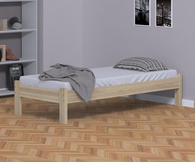 Cama turca solteiro madeira cor natural Menor preço em Cama turca solteiro madeira cor natural