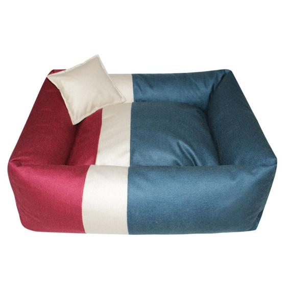 Imagem de Cama Veludo Don Petit London Luxo Tricolor Lavável Tecido California Linen