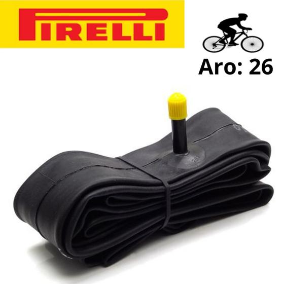 Imagem de  Câmara De Ar Pirelli Bicicleta  Aro 26 Bico Grosso 33mm