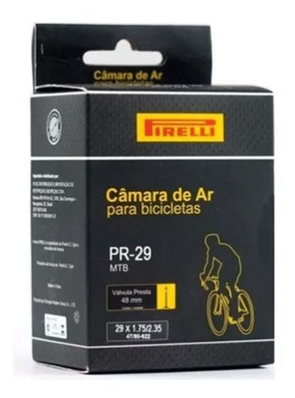 Imagem de Câmara Pneu Bicicleta Pirelli Mtb Aro 29 Presta 48mm Bico Fino