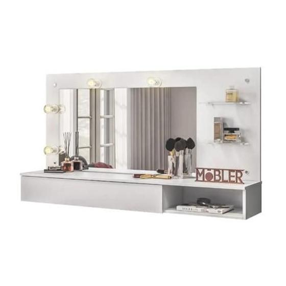 Imagem de Camarim Penteadeira Lumiere Branco Fosco - Mobler