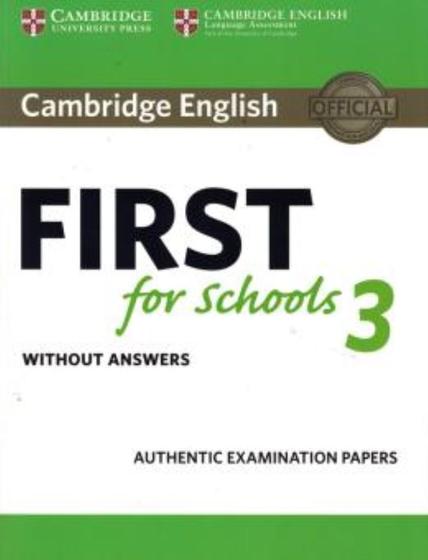 Imagem de Cambridge English First For Schools 3 Sb Without Answers