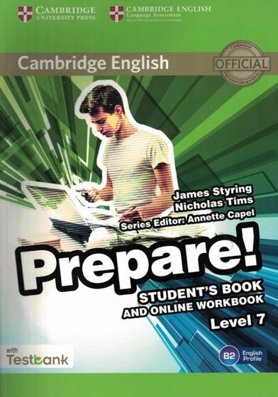 Imagem de Cambridge english prepare! 7 sb with online wb and testbank - 1st ed - CAMBRIDGE UNIVERSITY