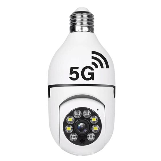 Imagem de Câmera 5g Ip Wifi Lâmpada Segurança Giratória Yoosee Full HD