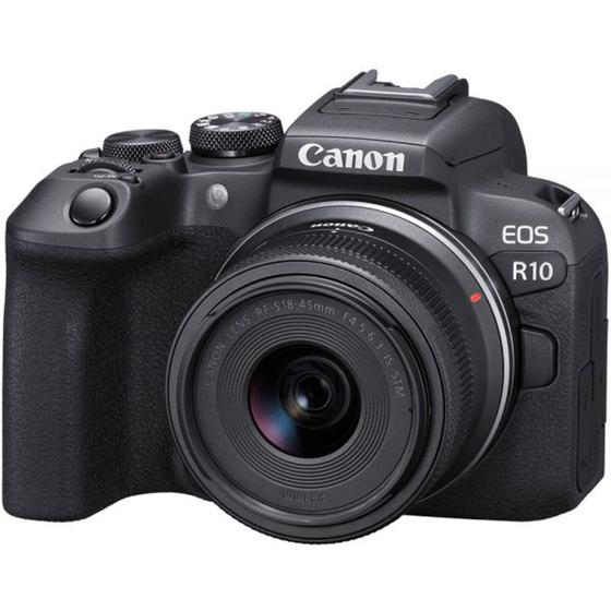 Câmera Digital Canon Eos R10 Preto 24.2mp - 18-145mm