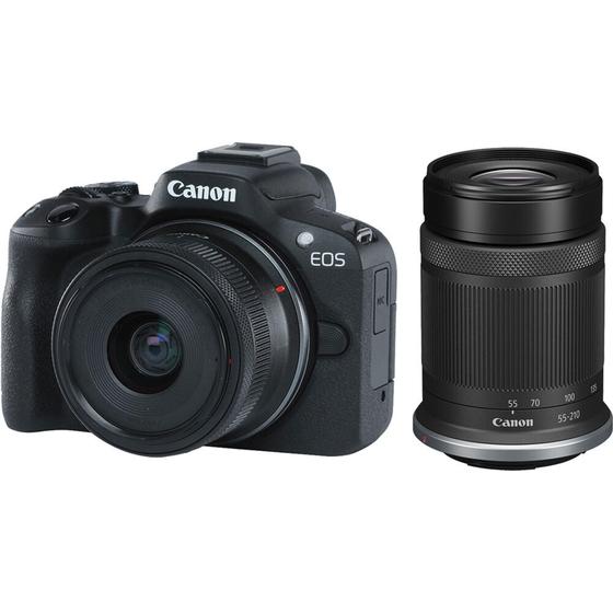 Imagem de Câmera Canon EOS R50 com 18-45mm e 55-210